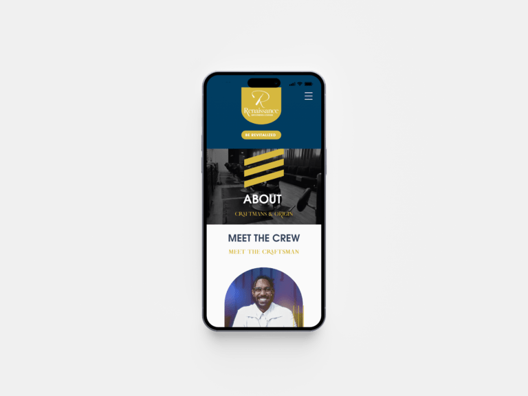 Our work mobile responsive website design Renaissance Grooming Lounge
