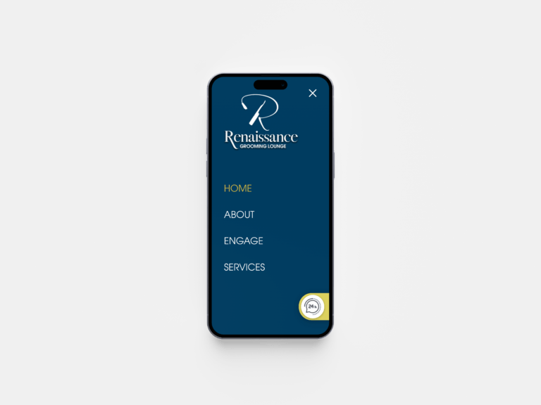 Our work mobile responsive website design Renaissance Grooming Lounge
