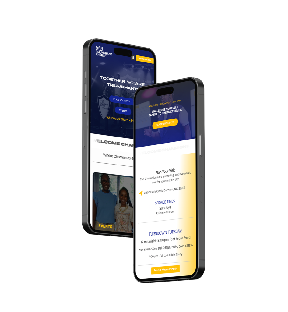 Mobile optimized giving interface for Triumphant Church designed for secure and easy tithes and offerings